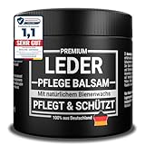 Emma Grün® Lederbalsam Lederfett Farblos 500ml [AUS BIENENWACHS] - Lederpflege für Schuhe, Jacken, Taschen & Sattel - Pflegemittel für Lederjacken & Lederschuhe - Sattelfett Made in Germany