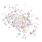 Angoily 400 Stück Schwimmende Kunstperlen ohne Bunte Vase Deko Perlen als Füllmaterial Simulierte Perlen für Wohnraumdekoration und DIY Bastelprojekte