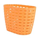 Toddmomy Fahrradkorb aus Robustem Kunststoff Abnehmbar und Wasserfest Leichtes Aufsteck Design ohne Werkzeug für Vorderradlenker Praktische Aufbewahrungstasche für Freizeitfahrten Orange