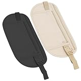 2 Stücke Flache Bauchtasche, Reise Bauchtasche Diebstahlsicher wasserdichte Flache Hüfttaschen Geldgürtel mit RFID Blocker Anti-Diebstahl Festival Bumbag für Damen und Herren unter Kleidung tragbar