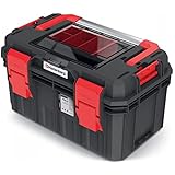 Kistenberg Werkzeugkiste Werkzeugkoffer Werkzeugkasten Werkstattkiste Toolbox Organizer im Deckel mit Boxen und Trennwänden, wasser- /staubdicht, Kunststoff S-Block Pro Abmessungen: 450 x 280 x 264 mm