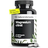 natural elements Magnesiumcitrat – 360mg elementares Magnesium pro Tagesdosis – 180 vegane Kapseln – 2-Monats-Vorrat – hochdosiert, ohne Zusätze – in Deutschland entwickelt & laborgeprüft