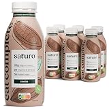 Saturo Astronautennahrung Cocoa | Trinkmahlzeit | 36g Protein, zuckerfrei, 400kcal | Trinknahrung Mit Wertvollen Nährstoffen | 6 x 400ml