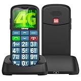 uleway Seniorenhandy, 4G Handy mit großen Tasten, ohne Vertrag, leicht zu bedienen, hohe Lautstärke, Nano-SIM-Unterstützung, SOS Notruftaste, Kurzwahl, Taschenlampe, USB-C, 1,77 Zoll Display, Blau