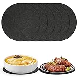 6 Stück Filzuntersetzer Rund 20cm, Filz Untersetzer, Filzunterlage Rund, Filz Untersetzer für Gläser, Glasuntersetzer Filz für Getränke, Tassen, Bar, Glas - Premium Tischuntersetzer Glasuntersetzer