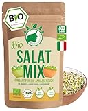 Bio Salat-Mix Sprossen Samen 600g | Keimfähiges Bio-Saatgut zur Sprossenzucht | Microgreens fürs Sprossenglas | geprüft & abgefüllt in Deutschland