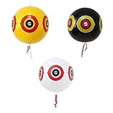 YYHCC 3 Stück,Vogelschreck,Vogelabwehr Ballon,Taubenabwehr Balkon,Schwalbenabwehr,Vogelschreck Balkon,Vogelschutz mit reflektierenden Augen und Knisterstreifen - Vogelschreck (DREI Farben)