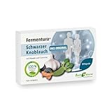 Fermentura Schwarzer Knoblauch Kapseln | Fermentiert & Vegan | Angereichert mit Wasabi & Curcuma – Geruchsarm | Black Garlic | 30 Kapseln – 1 Monat Vorrat