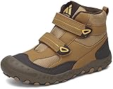 Mishansha Kinder Wanderschuhe Jungen Mädchen Trekkingschuhe rutschfest Atmungsaktiv Kinderschuhe Leicht Hoch Sneakers für Outdoor Sport Walking Hiking, Kaffeebraun, 28 EU