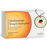 DocVital® Enzym Komplex Verdauungsenzyme Bromelain hochdosiert - 60 Kapseln (Digestive Enzyme) für die Verdauung mit Bromelain, Papain, Rutin, Selen, Calcium - deutsches Qualitätsprodukt