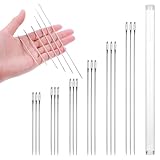 18 Stücke Ledernadel, 6 Größen Leder Nähnadeln Set Hand Leathercraft Nadeln Scharfe Ledernadel Polster Nähnadeln Großem Öhr Handnähnadel-Kit für Polster Leinwand Teppich Reparatur