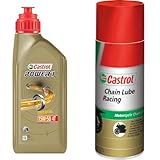 Castrol POWER1 4T 15W-50, 1 Liter + LUBE RACING, 400 ml