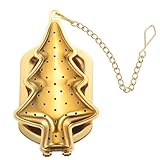 VANZACK 2 Stück Teesiebe aus Edelstahl Teefilter In Weihnachtsbaumform Rostfrei Wiederverwendbar für Losen Tee und Teezubereitung zu Hause