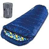 Skandika Schlafsack Vegas Flanell | XXL Mumienschlafsack mit Flanell Baumwoll oder Polycotton Innenfutter für Erwachsene, koppelbar, 3 Jahreszeiten, bis -12° bis -15°C, 220 x 110 cm | Outdoor Camping