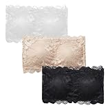 EHDWXVZM 3 Stück Trägerloser Bandeau-BH, Bandeau-Oberteile Für Damen, Bandeau-Oberteile, Trägerlose Oberteile, Bandeau-BH Für Damen, Rückenfreier BH, Trägerloser BH Für Damen