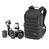 Lowepro ProTactic 350 AW II Modularer Rucksack mit recycelten Materialien, Kameratasche , Einsteckfach Macbook Laptop bis zu 13 Zoll für Profi-Kameras und Drohnen, LP37176-GRL, Schwarz