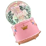 HEEPDD Kristallkugel-Spieluhr mit Automatischen Schneeflocken und 7-farbigen LED-Lichtern, Rotierende Schneekugel für und Heimdekoration, Tägliche Dekoration