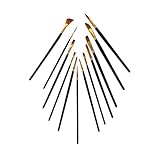 Cabilock 12 Stück Teiliges Pinselset mit Nylonhaar für Aquarell Acrylfarben Vielseitig Einsetzbare Künstlerpinsel für Malerei Leicht Professionell für Schule Hobby und Kreatives Gestalten