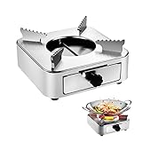 Alkohol Brenner Camping, XiXiRan Tragbare Campingkocher, Spirituskocher für Innenräume, Alkohol Brenner Fondue, Spirituskocher Campingkocher, Campingherd Spirituskocher, Alkoholbrenner Edelstahl