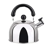 Edelstahl-Teekessel für Herdplatte, pfeifende Teekanne, ergonomischer Griff, geeignet für Tee, Kaffee und Erhitzen von Milch, Oktopusfüße