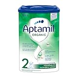 Aptamil Organic 2 – Bio Folgemilch nach dem 6. Monat, Mit Omega 3, DHA & ALA, Ohne Palmöl, Babynahrung, Milchpulver, 1x 800 g