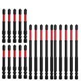 Muuookka Schlagschraubendreher Bit Set-FPPH2 20pcs-65mm & 110 mm Geschlitzte Köpfe 1/4 Sechskant Shank, Schraubenfahrerbohrerbits