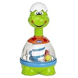 Chicco Kreisel Dino, Drehkreisel mit bunten Kugeln, Griff und Zentralspiegel für Lichtspiele, Geschenk für Babys und Kinder von 6 Monaten bis 3 Jahren