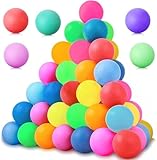 60 Pcs Bunte Tischtennisbälle Ping Pong BäLle 40mm,Spaß Bälle Training Ping Pong Bälle Premium Wiederverwendbar Tischtennisbälle Multifunktion Ping Pong Bälle für Erwachsene und Kinder Familienspiele