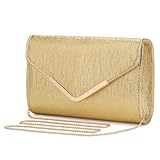 BAIGIO Clutch Damen Glitzer Abendtasche Gold Handtasche Elegante Brauttasche Kettentasche für Hochzeit Damen Tasche Kleine Umhängetasche Crossbody Bag Damen