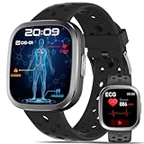 YYKY Smartwatch Herren Damen mit EKG Gesundheitsuhr blυtdrυckmessυng 1.72' Smart Watch Schlaf/Harnsäure/BMI,24H HRV/Herzfrequenz SPO₂ Bluetooth-Anrufe SOS-Ruf.Atmungsaktives Band