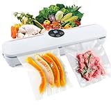 Vakuumiergerät,MXTIMWAN Vakumierergerät für Lebensmittel,Folienschweißgerät für Lebensmittel,Vacuum Sealer 62 KPA Lebensmittel Trocken-/Feuchtmodus,Schnelles Vakuum,25 cm Naht