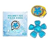 Biniveil Eiskissen Kappeneinsatz, Kühlkissen Für Helm, Lang Anhaltende Kühlpads Als Einsätze Für Reitkappen, Camping, Sonnenhüte Und Sporthelme