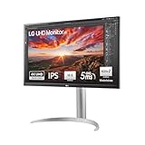 LG, 27 Zoll, Ultra HD 4K Monitor, 68.4cm, 16:9, Super Resolution, 3840 x 2160, 60Hz, 5ms, HDR10, AMD FreeSync, DCI-P3 95%, DisplayHDR 400, 27UP850K-W.AEU - Weiß & Schwarz