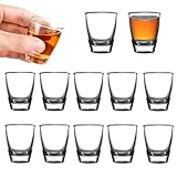 12 Stück Schnapsgläser Glas, Eierförmiges Weinglas, Hartglasbecher, mit Dickem Boden, Spülmaschinenfest, Transparent Shot Gläser, Party Zubehör Kleines Schnapsglas, für Party, Club, Bar, Trinken