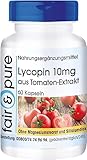 Fair & Pure® - Lycopin Kapseln 10mg - 60 Kapseln - Carotinoid aus Tomatenextrakt - vegan - ohne Magnesiumstearat