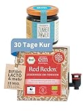 EM-Chiemgau Bio Darmkur Set Fermentgetränk & Zunderschwamm [Effektive Mikroorganismen] 15 lebendige Darmbakterienstämme 18 Mio. KBE pro 30 ml, Verdauungshelfer