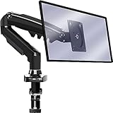 Invision Monitor Halterung für 17-27 Zoll Bildschirme, Monitor Arme, Bildschirmhalterung 1 Monitor, Tischhalterung 360° Drehbar, VESA 75/100, Gewicht 2-6.5 kg (MX150)