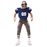 Amakando Lässiges Football Spieler Kostüm für Herren/M/L (48-54) / Karnevalskostüm Quaterback/Wie geschaffen zu Fasching & Fastnacht