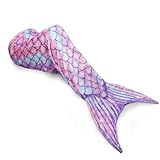 Cyiecw Meerjungfrau Decke Mädchen Kinder, Weiche Flanell Meerjungfrauenflosse Schlafsack, 140x47cm Kuscheldecke für Kinder und Erwachsene für alle Jahreszeiten, Geschenk zum Geburtstag