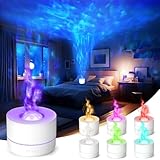 Charmofun Projektor Aroma Diffuser, Diffuser Ätherische Öle mit 7 Farben LED Licht Elektrisch, Raumduft Diffuser für Schlafzimmer Wohnzimmer Büro