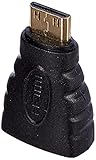 HDSupply HA030 Mini HDMI Stecker auf HDMI Buchse Adapter (vergoldet, FullHD, 1080p) schwarz 1 stück