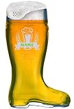 Anbobo Bierstiefel 1L mit individueller Gravur [Name] und [Motiv 02] - MeinGlas
