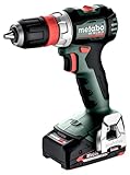 metabo Akku-Bohrschrauber BS 18 L BL Q - 18 V, 65 Nm Drehmoment - Brushless Motor, LED-Licht, Schnellwechselsystem, kompakt und leicht - Inkl. 2 x LiPOWER Akkupack 2.0 Ah, Ladegerät und metaBOX