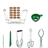 Edelstahl-Küchenhelfer-Set, mit rutschfestem Silikon-Glasheber, Einmachwerkzeugen und Zubehör für Zuhause