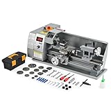 CREWORKS 600W Tisch-Metalldrehmaschine 8x14 Zoll 210x350MM Drehbank Metall 0-2250 U/min Mini-Drehmaschine für Metallverarbeitung