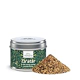 Herbaria Za'atar bio 25g S-Dose – Zatar Gewürz, Zaatar Gewürz - orientalische Bio-Gewürzmischung für Gerichte der Levante Küche - mit erlesenen Zutaten - in nachhaltiger Aromaschutz-Dose