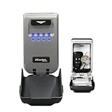 Master Lock Schlüsseltresor mit beleuchteten Zahlenrädern, Wandhalterung, Aussen, 12.6 x 7.2 x 5.2 cm, Schlüsselsafe