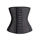 KSKshape Damen Tailenmieder Figurformer Training Unterbrust Korsett Cincher,Black-9.8 inches,S