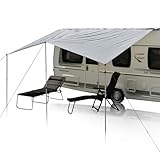 your GEAR Wohnwagen Sonnensegel Caravan Tarp 4,5 x 2,4 m Sonnendach inkl. Aufstellstangen wasserdicht 5000 mm