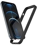 K TOMOTO Kompatibel mit iPhone 12/12 Pro Bumper Case (6,1 Zoll), weiches Flüssigsilikon-Gel-Gummi, Stoßfängerabdeckung, seidig-glatter Griff, schlankes Design, schützende Bumper-Rahmen-Hülle, Schwarz